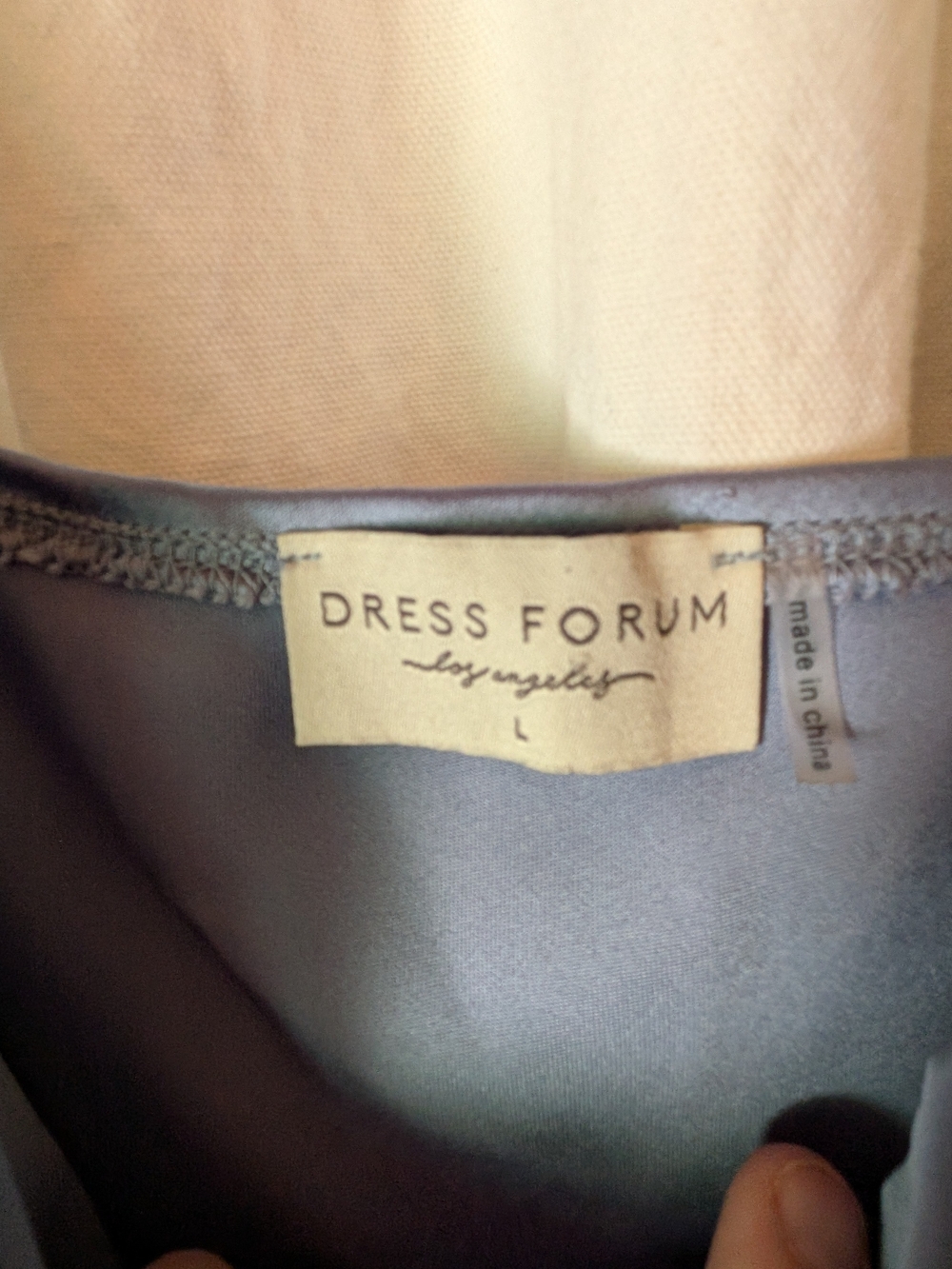 Dress Forum Satin Slip Maxi Dress in Blue Gray - Picture 2 of 3